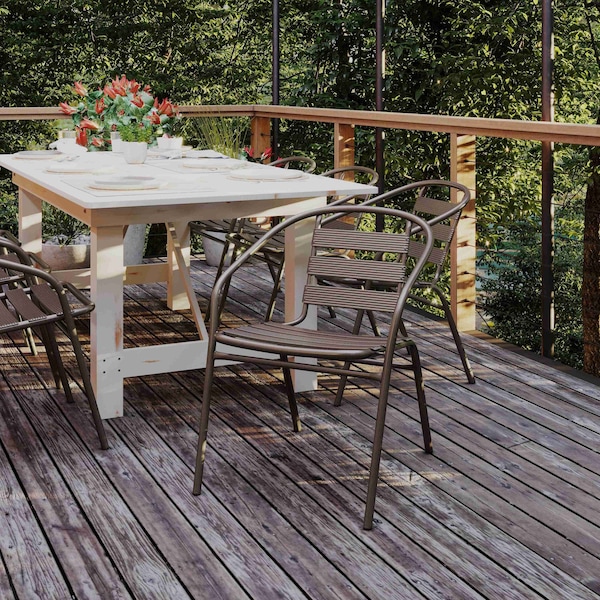 Flash Furniture Lila Bronze Metal Restaurant Stack Chair with Metal Slats TLH-017C-BZ-GG - main